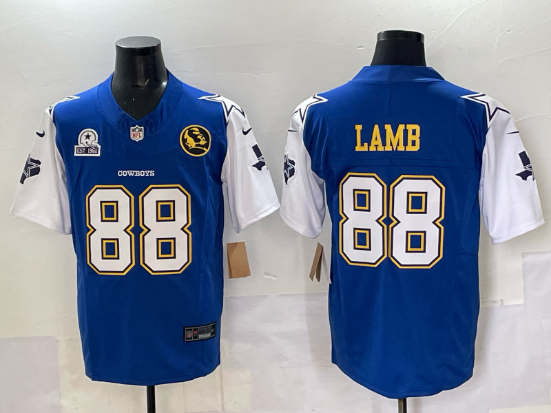 Men Dallas Cowboys #88 Lamb blue Nike 2025 Thanksgiving NFL Jersey 4->dallas cowboys->NFL Jersey